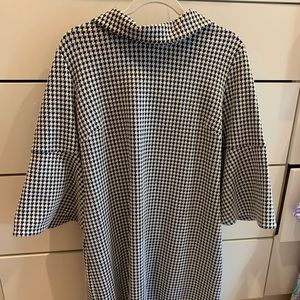 XL Tyler Boe Chevron Print Dress with Bell Sleeve